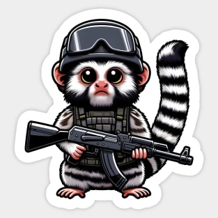 Tactical Marmoset Monkey Sticker